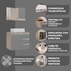 Conjunto Gabinete Banheiro Prisma 60cm - Gabinete + Cuba + Es