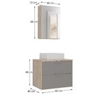 Conjunto Gabinete Banheiro Rubi 60cm - Gabinete + Cuba + Espe