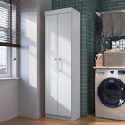 Conjunto Gabinete Com Espelheira E Armário Multiuso Branco/be