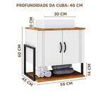 Conjunto Gabinete Com Espelheira E Cuba 60 Cm Para Banheiro B