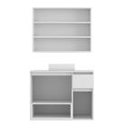 Conjunto Gabinete De Banheiro 80cm Aurora Com Espelheira E Cu