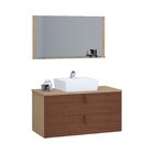 Conjunto Gabinete De Banheiro Berlim 60 Cm Freijo Natura