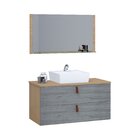 Conjunto Gabinete De Banheiro Berlim 80 Cm Freijo Rovere