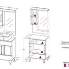 Conjunto Gabinete De Banheiro Com Cuba E Espelheira Led Elega