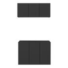 Conjunto Gabinete De Banheiro E Armário Aéreo 3 Portas Multim