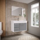 Conjunto Gabinete De Banheiro Em Mdf Com Espelheira Potenza G