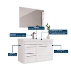 Conjunto Gabinete De Banheiro Em Mdf Com Espelheira Potenza P