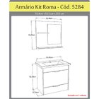 Conjunto Gabinete De Banheiro Suspenso 1 Gaveta Com Espelheir