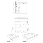 Conjunto Gabinete De Banheiro Suspenso 2 Gavetas E 1 Gavetão