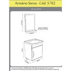 Conjunto Gabinete De Banheiro Suspenso 39cm 1 Porta Com Cuba