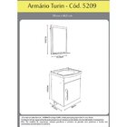 Conjunto Gabinete De Banheiro Suspenso 39cm 1 Porta Com Cuba