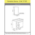 Conjunto Gabinete De Banheiro Suspenso 55cm 2 Gavetas E 1 Por