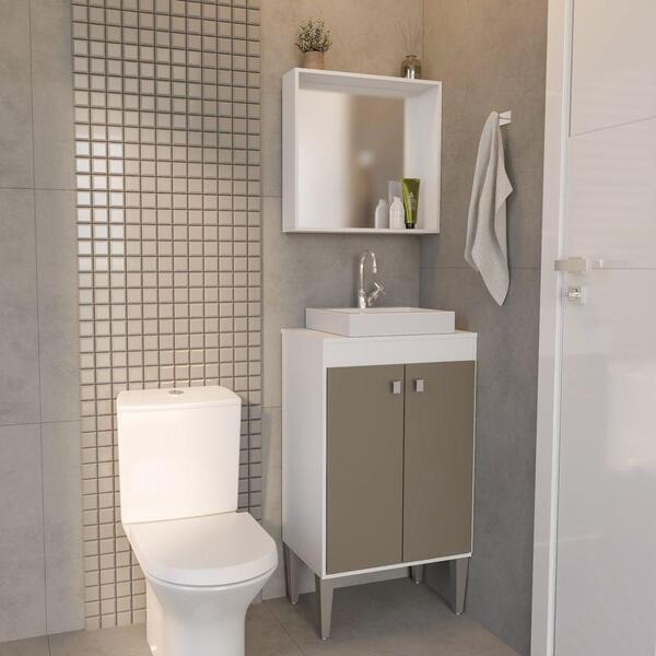 Conjunto Gabinete E Armário Dia A Dia Essencial 45cm Para Sob