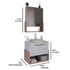 Conjunto Gabinete E Armário Inspira Design 60cm Salmão