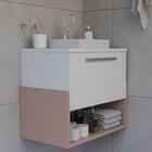 Conjunto Gabinete E Armário Inspira Design 60cm Salmão