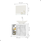 Conjunto Gabinete E Espelheira Grenoble Branco Carrara