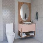 Conjunto Gabinete E Espelheira Plena Superior 80cm Nogal Sevi