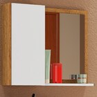 Conjunto Gabinete E Espelheira Toronto Cinamomo/branco - Bech
