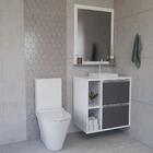 Conjunto Gabinete E Espelhiera Plena Compact 80cm Chumbo