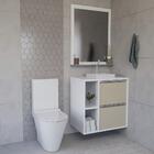 Conjunto Gabinete E Espelhiera Plena Compact 80cm Creme
