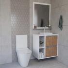 Conjunto Gabinete E Espelhiera Plena Compact 80cm Freijo