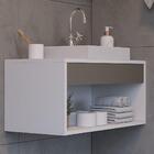 Conjunto Gabinete E Espelho Suspenso Meu Canto 60 - Modelo 4