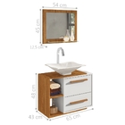 Conjunto Gabinete E Painel Para Banheiro Evy Cinamomo Branco