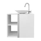 Conjunto Gabinete Para Banheiro Branco Com Cuba Harpia