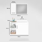 Conjunto Gabinete Para Banheiro Com Cuba De Sobrepor E Espelh