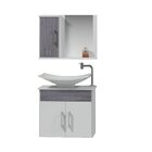 Conjunto Gabinete Para Banheiro Com Cuba E Espelheira Bali  R