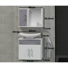 Conjunto Gabinete Para Banheiro Com Cuba E Espelheira Bali  R