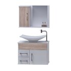 Conjunto Gabinete Para Banheiro Com Cuba E Espelheira Turin