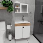 Conjunto Gabinete Para Banheiro Com Cuba Espelheira Sevilha M