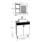 Conjunto Gabinete Para Banheiro Com Cuba Espelheira Sevilha P