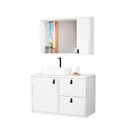 Conjunto Gabinete Para Banheiro Com Cuba Sobrepor E Espelheir