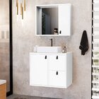 Conjunto Gabinete Para Banheiro Com Cuba Sobrepor E Espelheir