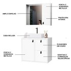 Conjunto Gabinete Para Banheiro Com Cuba Sobrepor E Espelheir