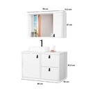 Conjunto Gabinete Para Banheiro Com Cuba Sobrepor, Tampo De V