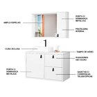 Conjunto Gabinete Para Banheiro Com Cuba Sobrepor, Tampo De V