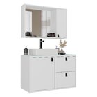 Conjunto Gabinete Para Banheiro Com Cuba Sobrepor, Tampo De V