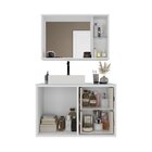 Conjunto Gabinete Para Banheiro Com Cuba Sobrepor, Tampo De V