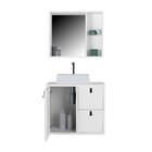 Conjunto Gabinete Para Banheiro Com Cuba Sobrepor, Tampo De V