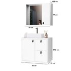 Conjunto Gabinete Para Banheiro Com Cuba Sobrepor, Tampo De V