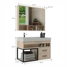 Conjunto Gabinete Para Banheiro Com Espelheira Avant 80  Carv