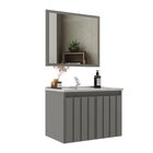 Conjunto Gabinete Para Banheiro Com Espelheira Barra 60 Cimen