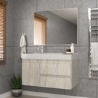 Conjunto Gabinete Para Banheiro Com Espelheira Califórnia 80