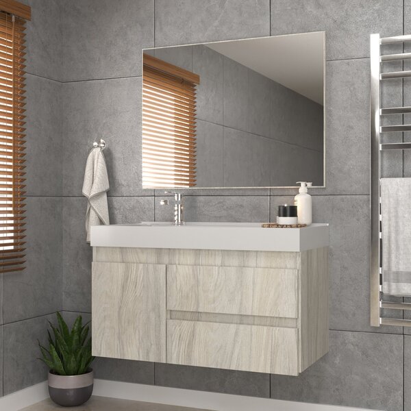 Conjunto Gabinete Para Banheiro Com Espelheira Califórnia 80