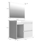 Conjunto Gabinete Para Banheiro Com Espelheira Califórnia 80