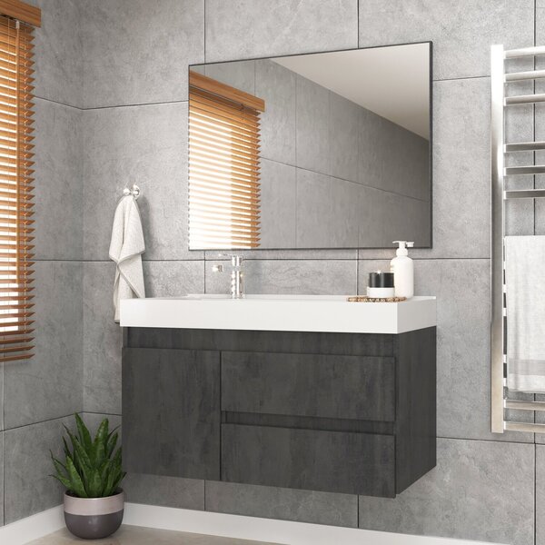 Conjunto Gabinete Para Banheiro Com Espelheira Califórnia 80