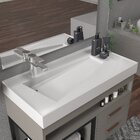 Conjunto Gabinete Para Banheiro Com Espelheira New 80 Marmo C